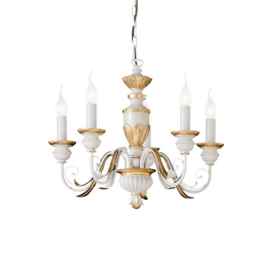 Pakabinamas šviestuvas FIRENZE SP5 BIANCO, 012865, Lima Design, Ideal Lux, Pakabinamas šviestuvas FIRENZE SP5 BIANCO, 012865