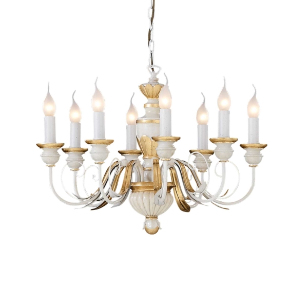 Pakabinamas šviestuvas FIRENZE SP8 BIANCO, 012872, Lima Design, Ideal Lux, Pakabinamas šviestuvas FIRENZE SP8 BIANCO, 012872