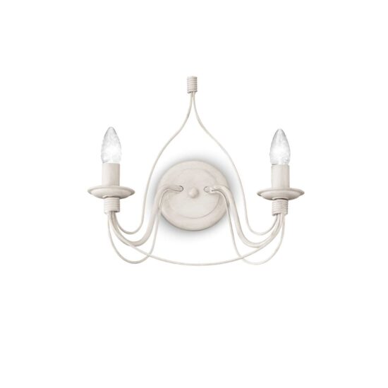 Sieninis šviestuvas CORTE AP2 BIANCO, 028460, Lima Design, Ideal Lux, Sieninis šviestuvas CORTE AP2 BIANCO, 028460