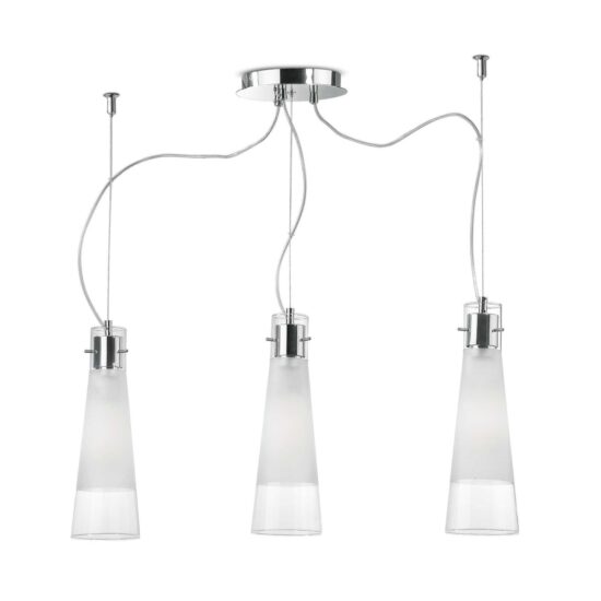 Pakabinamas šviestuvas KUKY SP3 TRASPARENTE, 033952, Lima Design, Ideal Lux, Pakabinamas šviestuvas KUKY SP3 TRASPARENTE, 033952