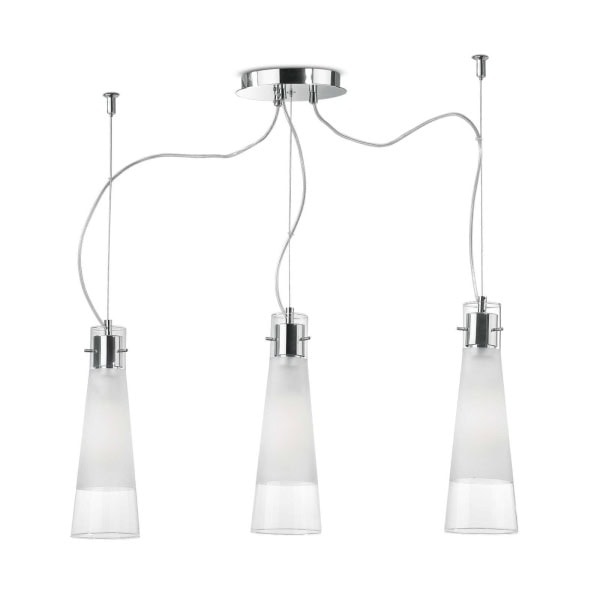 Pakabinamas šviestuvas KUKY SP3 TRASPARENTE, 033952, Lima Design, Ideal Lux, Pakabinamas šviestuvas KUKY SP3 TRASPARENTE, 033952