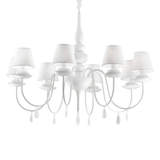 Pakabinamas šviestuvas BLANCHE SP8 BIANCO, 035574, Lima Design, Ideal Lux, Pakabinamas šviestuvas BLANCHE SP8 BIANCO, 035574
