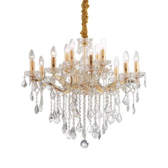 Pakabinamas šviestuvas FLORIAN SP12 ORO, 035611, Lima Design, Ideal Lux, Pakabinamas šviestuvas FLORIAN SP12 ORO, 035611