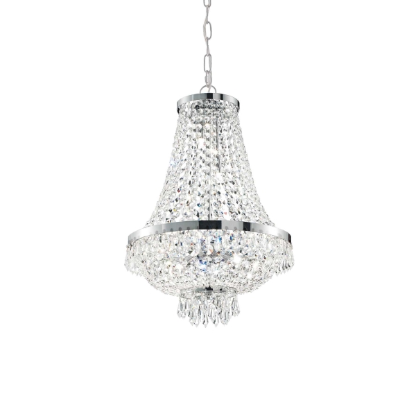 Pakabinamas šviestuvas CAESAR SP9 CROMO, 041827, Lima Design, Ideal Lux, Pakabinamas šviestuvas CAESAR SP9 CROMO, 041827