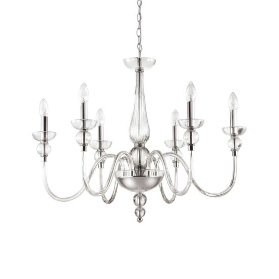 Pakabinamas šviestuvas DOGE SP6 TRASPARENTE, 044422, Lima Design, Ideal Lux, Pakabinamas šviestuvas DOGE SP6 TRASPARENTE, 044422