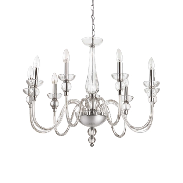 Pakabinamas šviestuvas DOGE SP9 TRASPARENTE, 044453, Lima Design, Ideal Lux, Pakabinamas šviestuvas DOGE SP9 TRASPARENTE, 044453