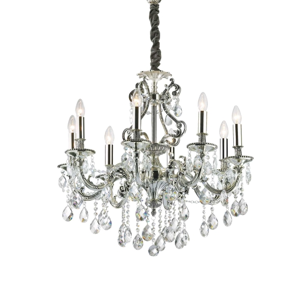 Pakabinamas šviestuvas GIOCONDA SP8 ARGENTO, 044934, Lima Design, Ideal Lux, Pakabinamas šviestuvas GIOCONDA SP8 ARGENTO, 044934