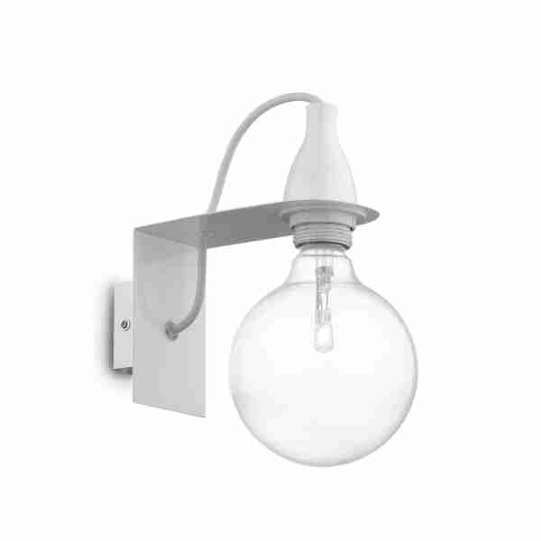Sieninis šviestuvas MINIMAL AP1 BIANCO, 045191, Lima Design, Ideal Lux, Sieninis šviestuvas MINIMAL AP1 BIANCO, 045191