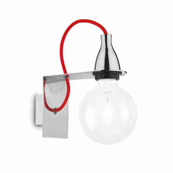 Sieninis šviestuvas MINIMAL AP1 CROMO, 045207, Lima Design, Ideal Lux, Sieninis šviestuvas MINIMAL AP1 CROMO, 045207