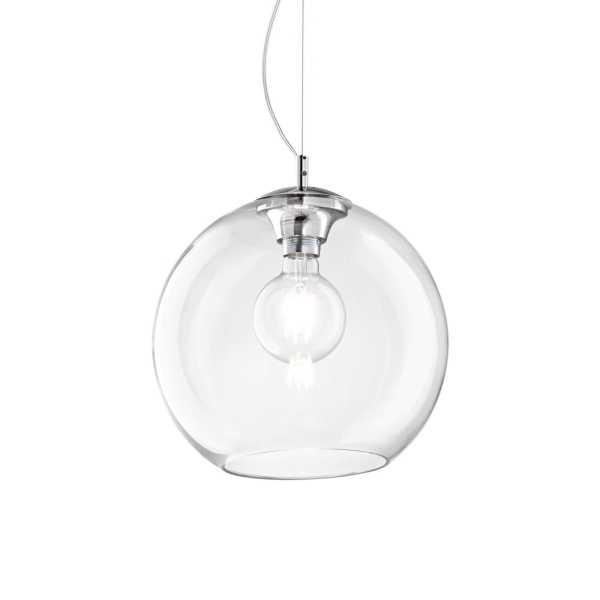 Pakabinamas šviestuvas NEMO SP1 D40 TRASPARENTE, 052816, Lima Design, Ideal Lux, Pakabinamas šviestuvas NEMO SP1 D40 TRASPARENTE, 052816