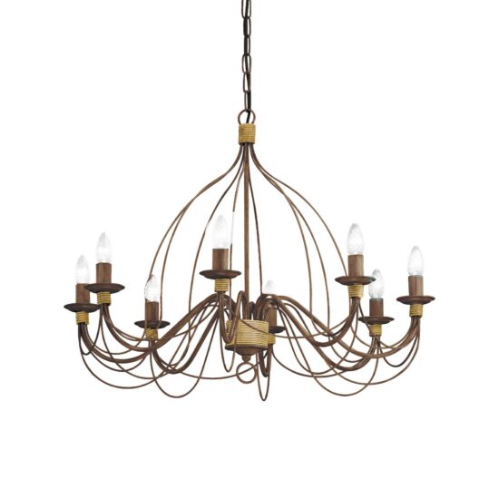 Pakabinamas šviestuvas CORTE SP8 RUGGINE, 057194, Lima Design, Ideal Lux, Pakabinamas šviestuvas CORTE SP8 RUGGINE, 057194