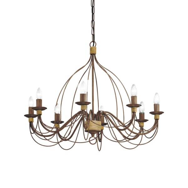 Pakabinamas šviestuvas CORTE SP8 RUGGINE, 057194, Lima Design, Ideal Lux, Pakabinamas šviestuvas CORTE SP8 RUGGINE, 057194