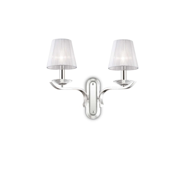 Sieninis šviestuvas PEGASO AP2 BIANCO, 059211, Lima Design, Ideal Lux, Sieninis šviestuvas PEGASO AP2 BIANCO, 059211