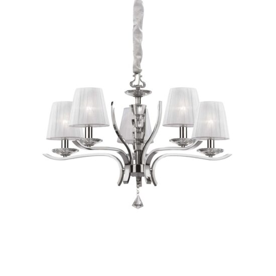 Pakabinamas šviestuvas PEGASO SP5 BIANCO, 066448, Lima Design, Ideal Lux, Pakabinamas šviestuvas PEGASO SP5 BIANCO, 066448