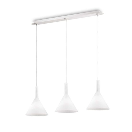 Pakabinamas šviestuvas COCKTAIL SP3 BIANCO, 074245, Lima Design, Ideal Lux, Pakabinamas šviestuvas COCKTAIL SP3 BIANCO, 074245