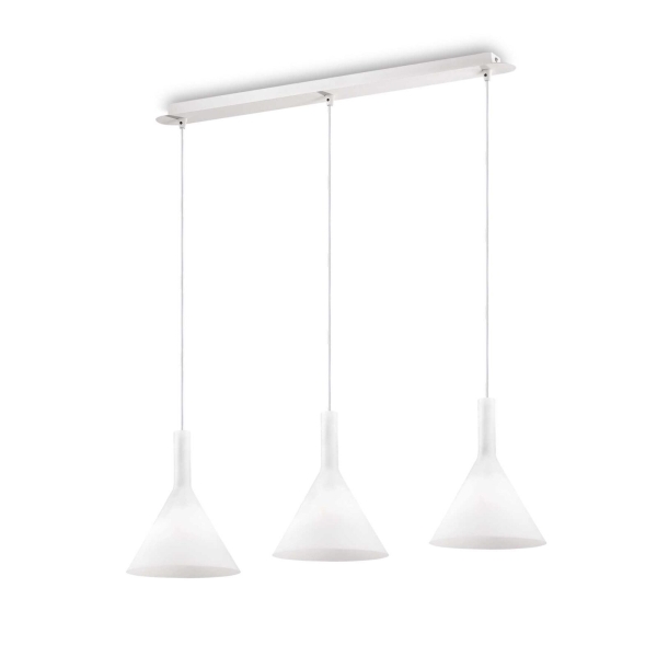 Pakabinamas šviestuvas COCKTAIL SP3 BIANCO, 074245, Lima Design, Ideal Lux, Pakabinamas šviestuvas COCKTAIL SP3 BIANCO, 074245