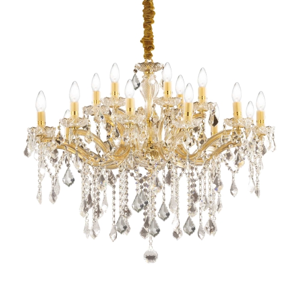 Pakabinamas šviestuvas FLORIAN SP18 ORO, 075181, Lima Design, Ideal Lux, Pakabinamas šviestuvas FLORIAN SP18 ORO, 075181