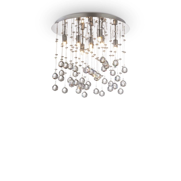 Lubinis šviestuvas MOONLIGHT PL8 CROMO, 077796, Lima Design, Ideal Lux, Lubinis šviestuvas MOONLIGHT PL8 CROMO, 077796