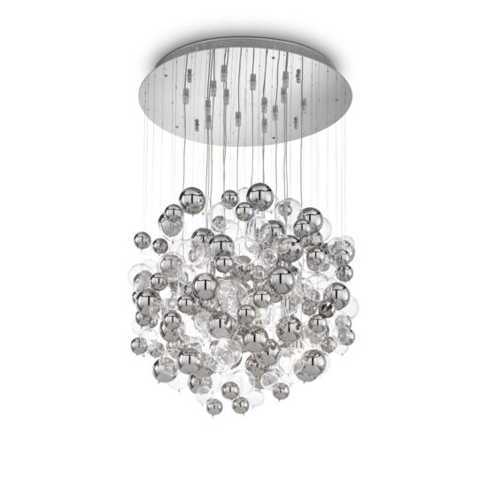 Pakabinamas šviestuvas BOLLICINE SP14 CROMO, 093024, Lima Design, Ideal Lux, Pakabinamas šviestuvas BOLLICINE SP14 CROMO, 093024