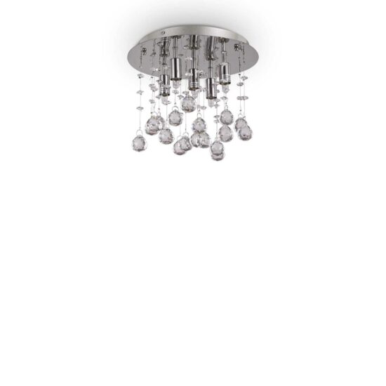 Lubinis šviestuvas MOONLIGHT PL5 CROMO, 094649, Lima Design, Ideal Lux, Lubinis šviestuvas MOONLIGHT PL5 CROMO, 094649