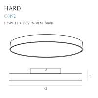 Lubinis šviestuvas
 HARD C0192, Lima Design, Lubiniai šviestuvai, Lubinis šviestuvas HARD C0192