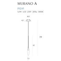 Pakabinamas šviestuvas
 MURANO P0245, Lima Design, Pakabinami šviestuvai, Pakabinamas šviestuvas MURANO P0245