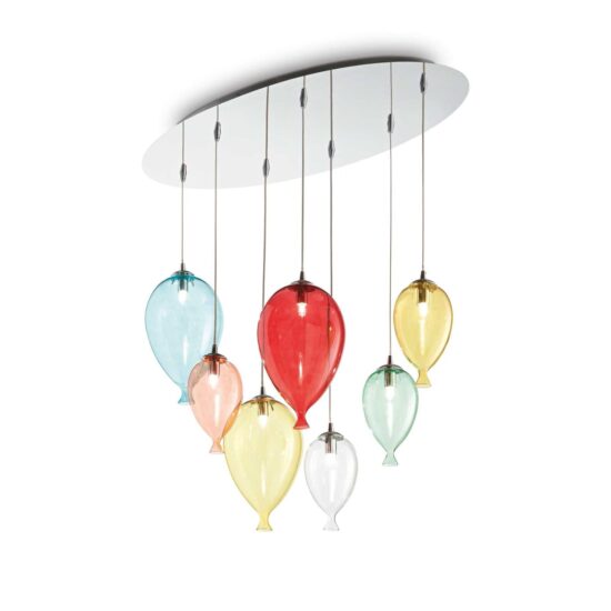 Pakabinamas šviestuvas CLOWN SP7 COLOR, 100937, Lima Design, Ideal Lux, Pakabinamas šviestuvas CLOWN SP7 COLOR, 100937
