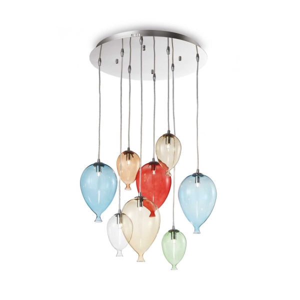 Pakabinamas šviestuvas CLOWN SP8 COLOR, 100944, Lima Design, Ideal Lux, Pakabinamas šviestuvas CLOWN SP8 COLOR, 100944