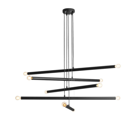 Pakabinamas šviestuvas TUBO 10 BLACK, Lima Design, Aldex, Pakabinamas šviestuvas TUBO 10 BLACK