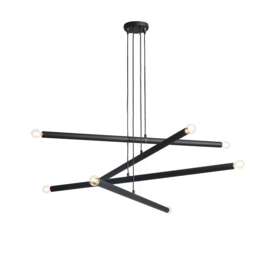 Pakabinamas šviestuvas TUBO 8 BLACK, Lima Design, Aldex, Pakabinamas šviestuvas TUBO 8 BLACK
