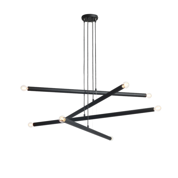 Pakabinamas šviestuvas TUBO 8 BLACK, Lima Design, Aldex, Pakabinamas šviestuvas TUBO 8 BLACK