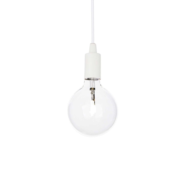 Pakabinamas šviestuvas EDISON SP1 BIANCO, 113302, Lima Design, Ideal Lux, Pakabinamas šviestuvas EDISON SP1 BIANCO, 113302