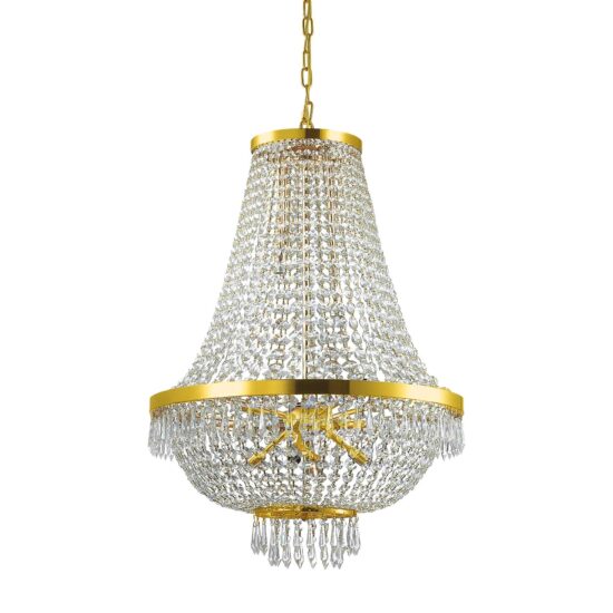 Pakabinamas šviestuvas CAESAR SP12 ORO, 114743, Lima Design, Ideal Lux, Pakabinamas šviestuvas CAESAR SP12 ORO, 114743