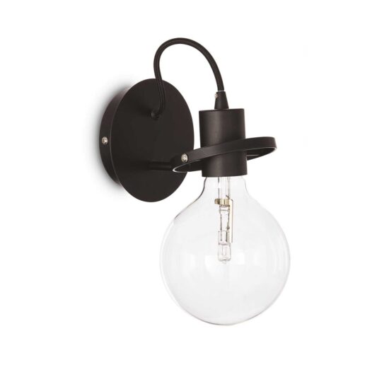 Sieninis šviestuvas RADIO AP1 NERO, 119502, Lima Design, Ideal Lux, Sieninis šviestuvas RADIO AP1 NERO, 119502