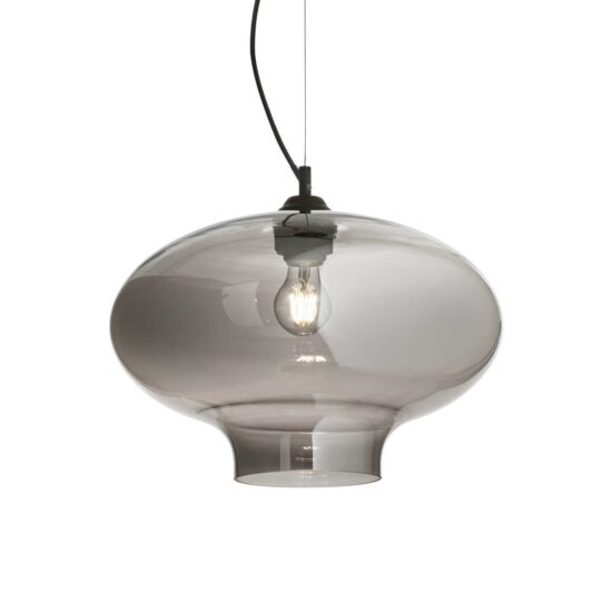 Pakabinamas šviestuvas BISTRO' SP1 ROUND FUME', 120904, Lima Design, Ideal Lux, Pakabinamas šviestuvas BISTRO' SP1 ROUND FUME', 120904