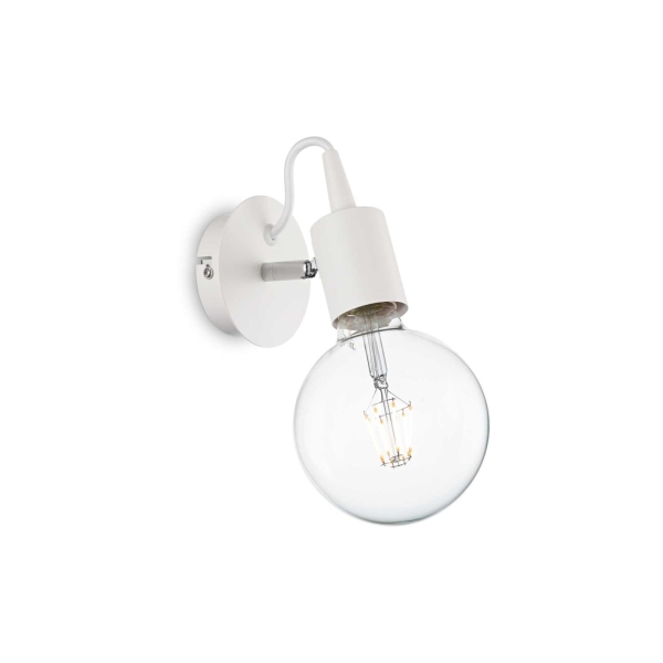 Sieninis šviestuvas EDISON AP1 BIANCO, 138374, Lima Design, Ideal Lux, Sieninis šviestuvas EDISON AP1 BIANCO, 138374
