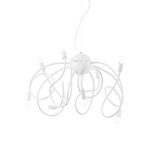 Pakabinamas šviestuvas MULTIFLEX SP8 BIANCO, 141893, Lima Design, Ideal Lux, Pakabinamas šviestuvas MULTIFLEX SP8 BIANCO, 141893