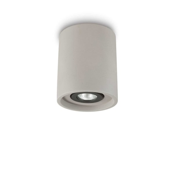 Lubinis šviestuvas OAK PL1 ROUND CEMENTO, 150437, Lima Design, Ideal Lux, Lubinis šviestuvas OAK PL1 ROUND CEMENTO, 150437