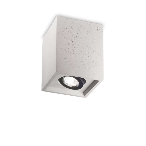 Lubinis šviestuvas OAK PL1 SQUARE CEMENTO, 150475, Lima Design, Ideal Lux, Lubinis šviestuvas OAK PL1 SQUARE CEMENTO, 150475