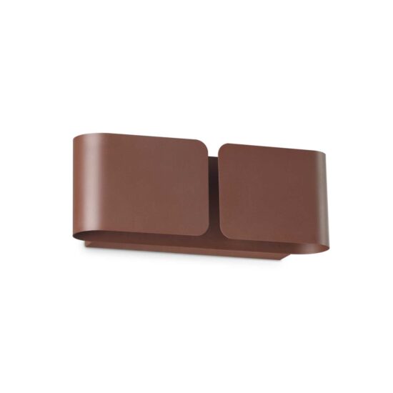 Sieninis šviestuvas CLIP AP2 MINI CORTEN, 170923, Lima Design, Ideal Lux, Sieninis šviestuvas CLIP AP2 MINI CORTEN, 170923