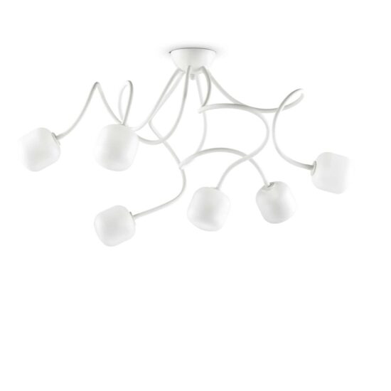 Lubinis šviestuvas OCTOPUS PL6 BIANCO, 174921, Lima Design, Ideal Lux, Lubinis šviestuvas OCTOPUS PL6 BIANCO, 174921