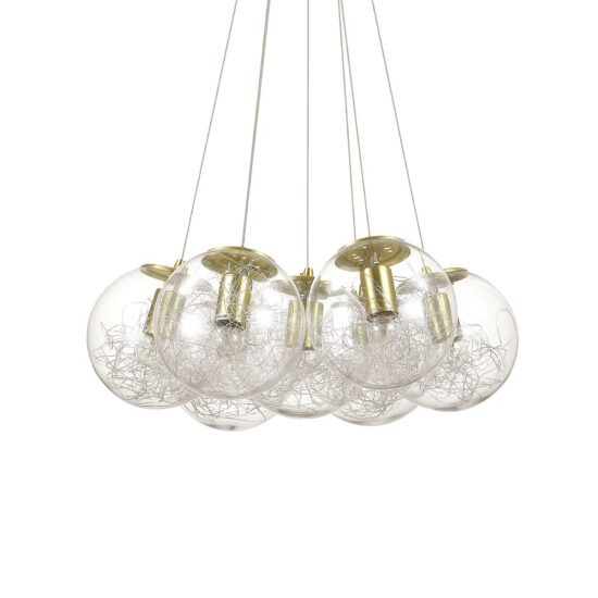 Pakabinamas šviestuvas MAPA SAT SP7 OTTONE, 176000, Lima Design, Ideal Lux, Pakabinamas šviestuvas MAPA SAT SP7 OTTONE, 176000
