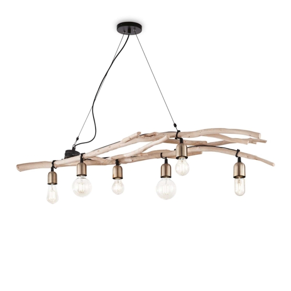 Pakabinamas šviestuvas DRIFTWOOD SP6, 180922, Lima Design, Ideal Lux, Pakabinamas šviestuvas DRIFTWOOD SP6, 180922