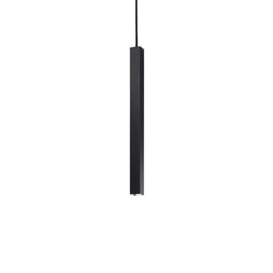 Pakabinamas šviestuvas ULTRATHIN SP D040 SQUARE ON-OFF  NERO, 194202, Lima Design, Ideal Lux, Pakabinamas šviestuvas ULTRATHIN SP D040 SQUARE ON-OFF NERO, 194202