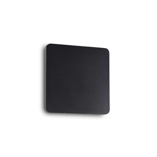 Sieninis šviestuvas COVER AP D15 SQUARE NERO, 195766, Lima Design, Ideal Lux, Sieninis šviestuvas COVER AP D15 SQUARE NERO, 195766