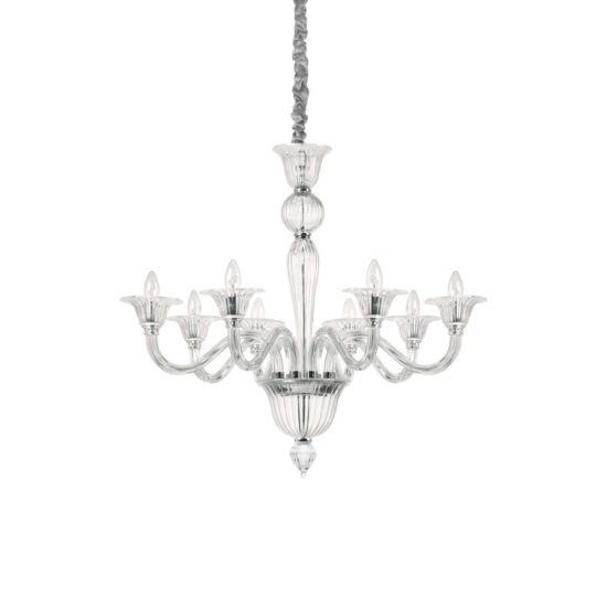 Pakabinamas šviestuvas BRIGITTA SP8 TRASPARENTE, 199382, Lima Design, Ideal Lux, Pakabinamas šviestuvas BRIGITTA SP8 TRASPARENTE, 199382