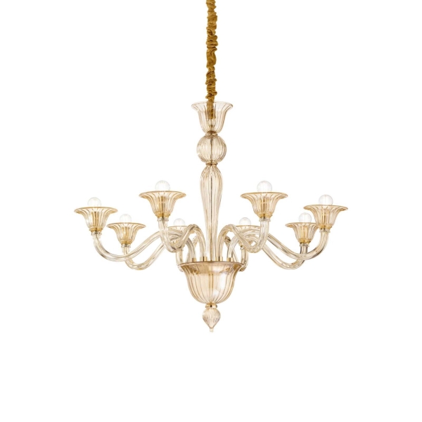 Pakabinamas šviestuvas BRIGITTA SP8 AMBRA, 199412, Lima Design, Ideal Lux, Pakabinamas šviestuvas BRIGITTA SP8 AMBRA, 199412