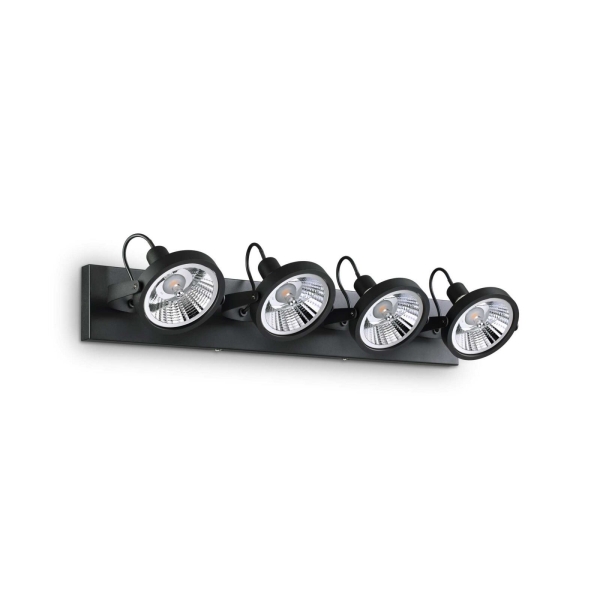 Lubinis šviestuvas GLIM PL4 NERO, 200255, Lima Design, Ideal Lux, Lubinis šviestuvas GLIM PL4 NERO, 200255