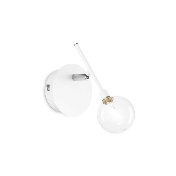 Sieninis šviestuvas MARACAS AP1 BIANCO, 200378, Lima Design, Ideal Lux, Sieninis šviestuvas MARACAS AP1 BIANCO, 200378