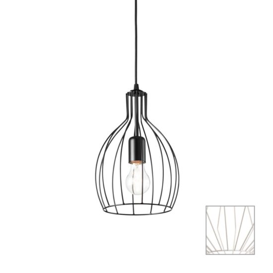 Pakabinamas šviestuvas AMPOLLA-2 SP1 BIANCO, 200880, Lima Design, Ideal Lux, Pakabinamas šviestuvas AMPOLLA-2 SP1 BIANCO, 200880